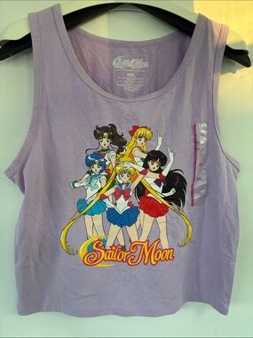 Sailor Moon Women's Lavender Graphic Tank Top - XXL